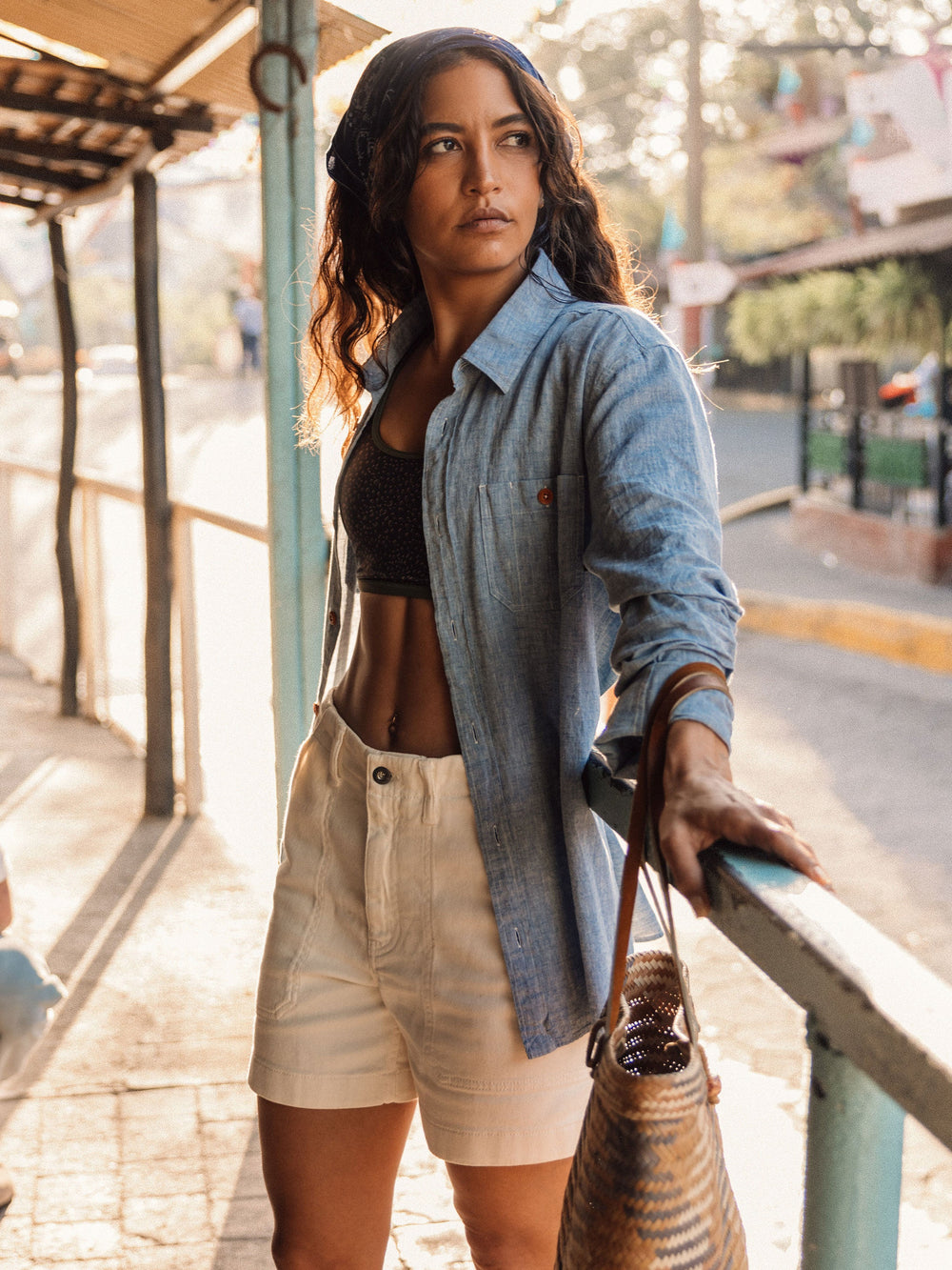 Yarrel Canvas Short in Ecru