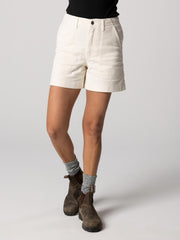 Yarrel Canvas Short in Ecru