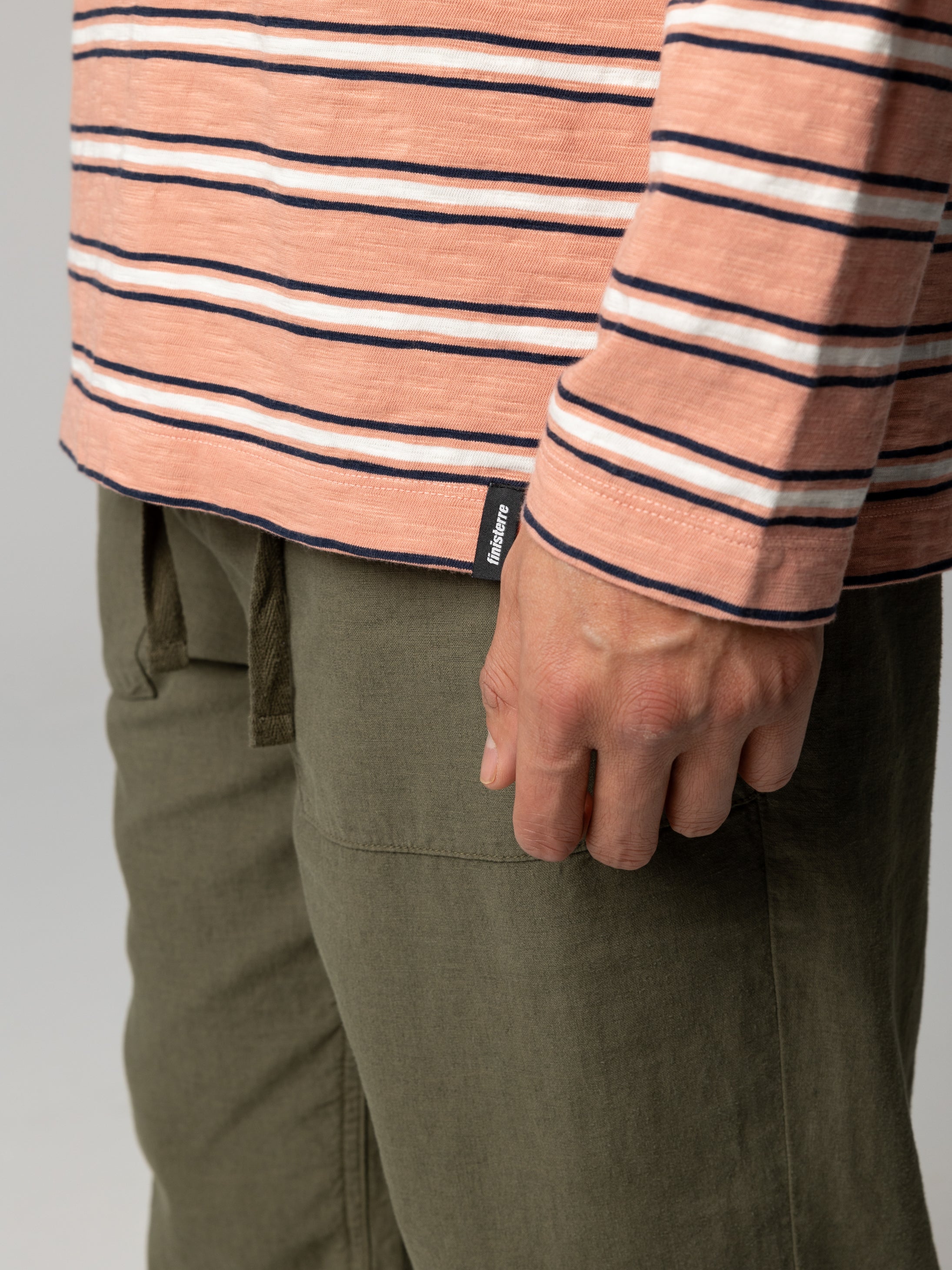 Organic Cotton T-Shirt in Clay Stripe - Channel