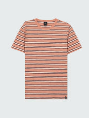 Organic Cotton T-Shirt in Clay Stripe - Channel
