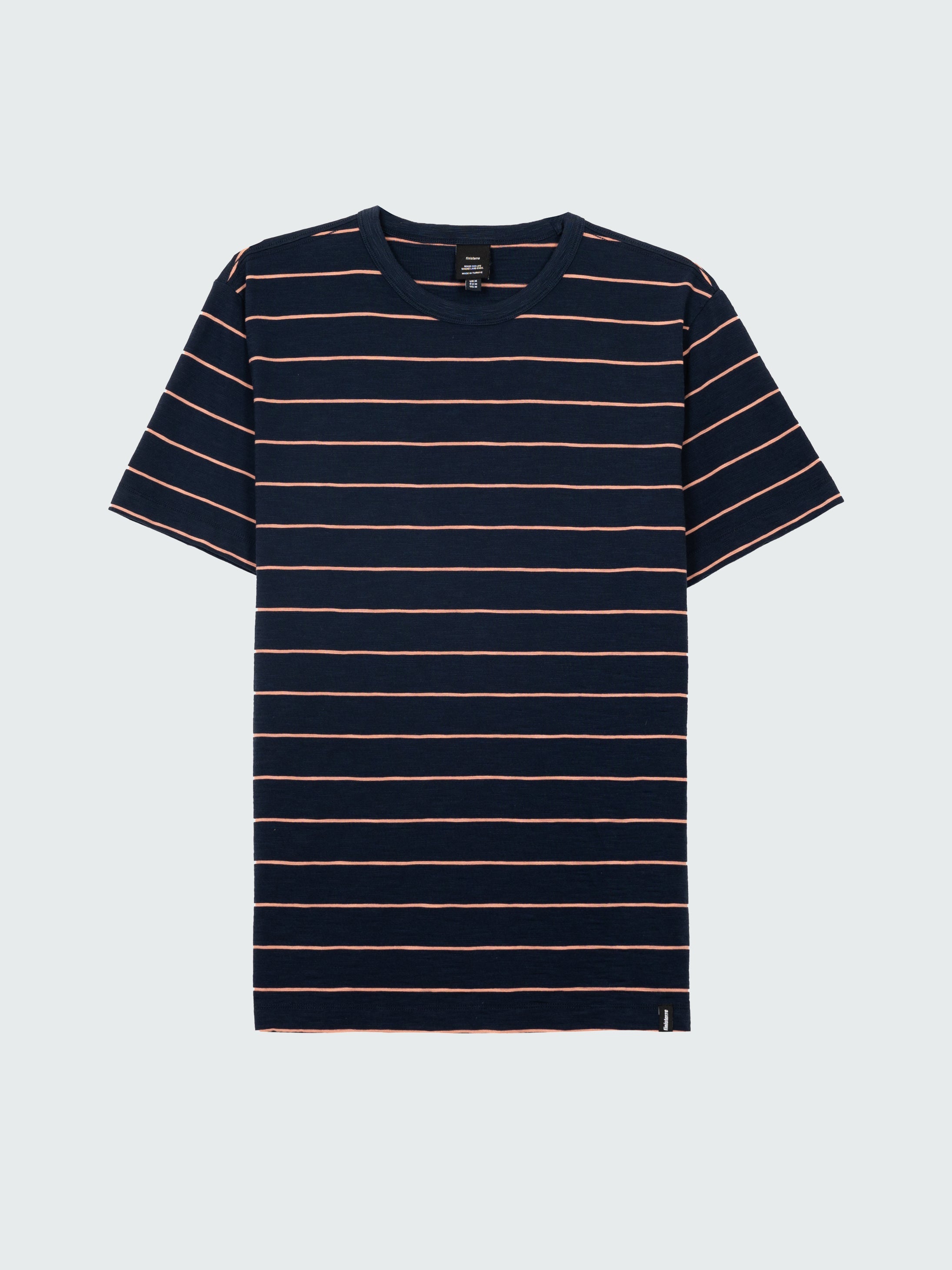 Organic Cotton T-Shirt in Navy Stripe - Channel