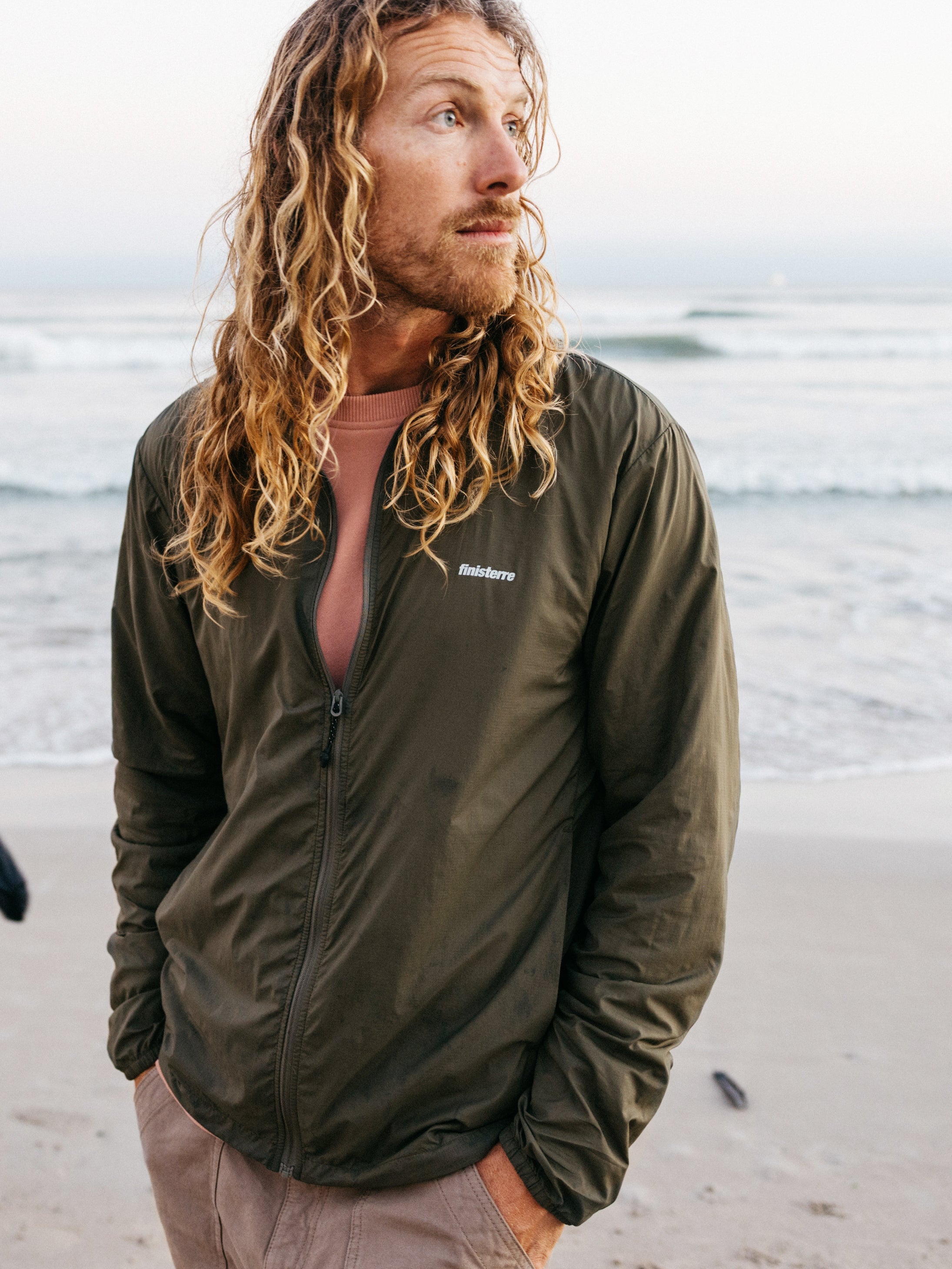 Recycled Windcheater Jacket in Olive - Forecast