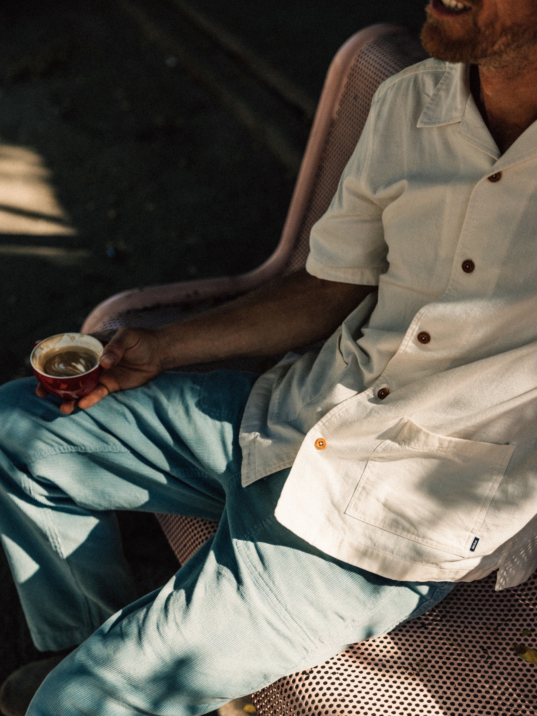 Cotton Short Sleeve Shirt in Ecru - Hendra