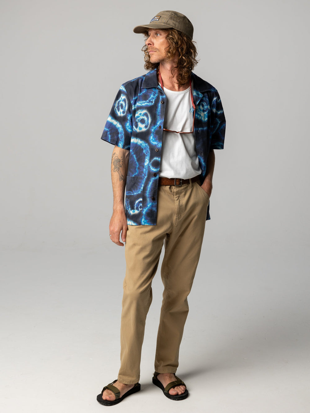 Linen Shirt in Shibori Print - Hendra