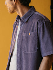 Organic Cotton Cord Shirt in Purple - Jetty