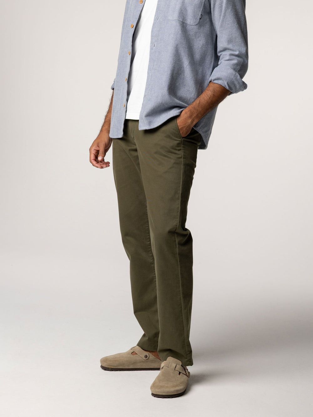 Organic Cotton Chino in Olive - Rincon