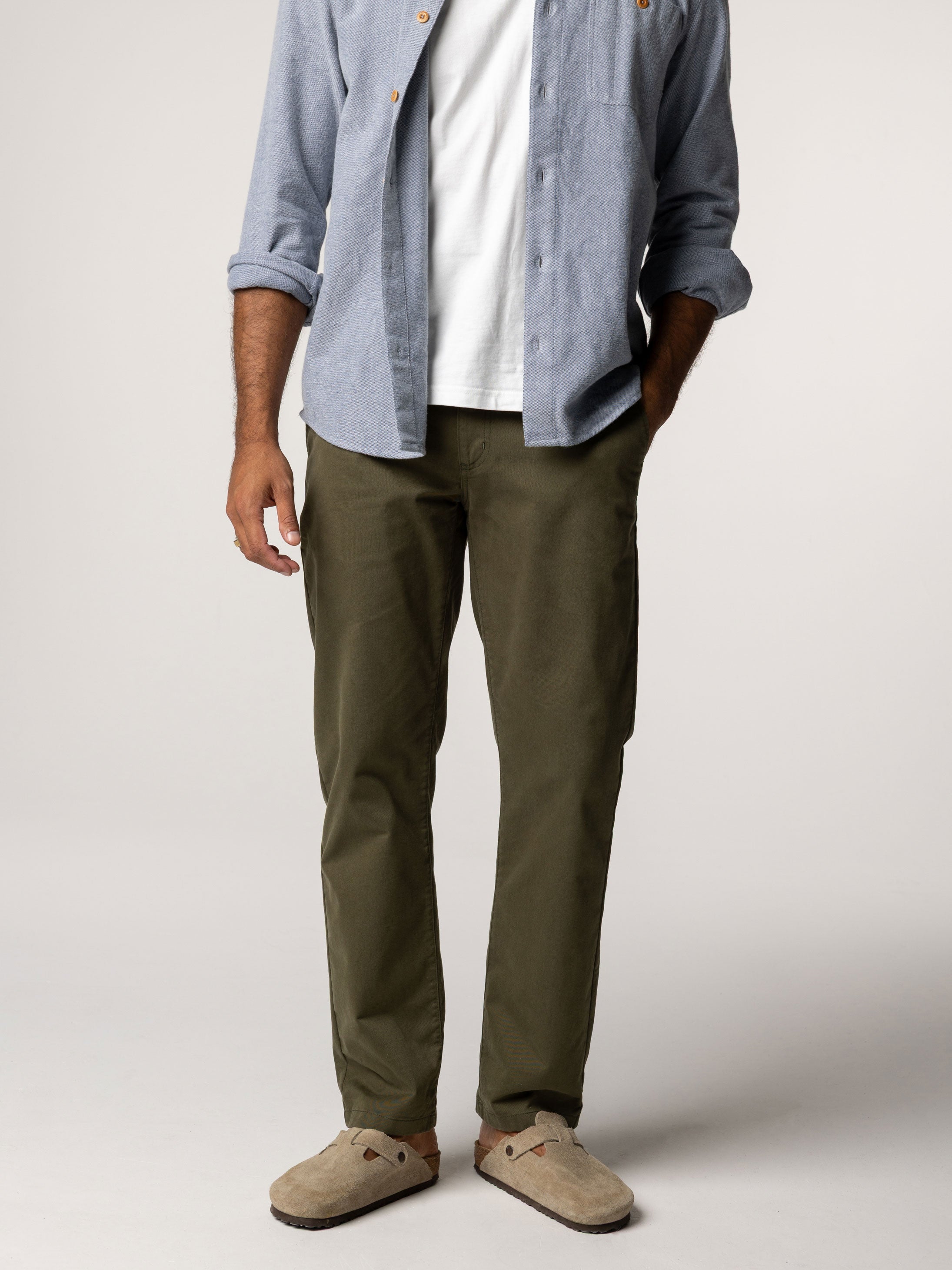 Organic Cotton Chino in Olive - Rincon