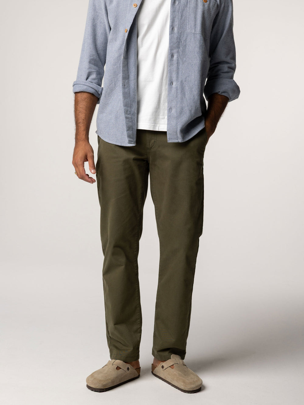 Organic Cotton Chino in Olive - Rincon