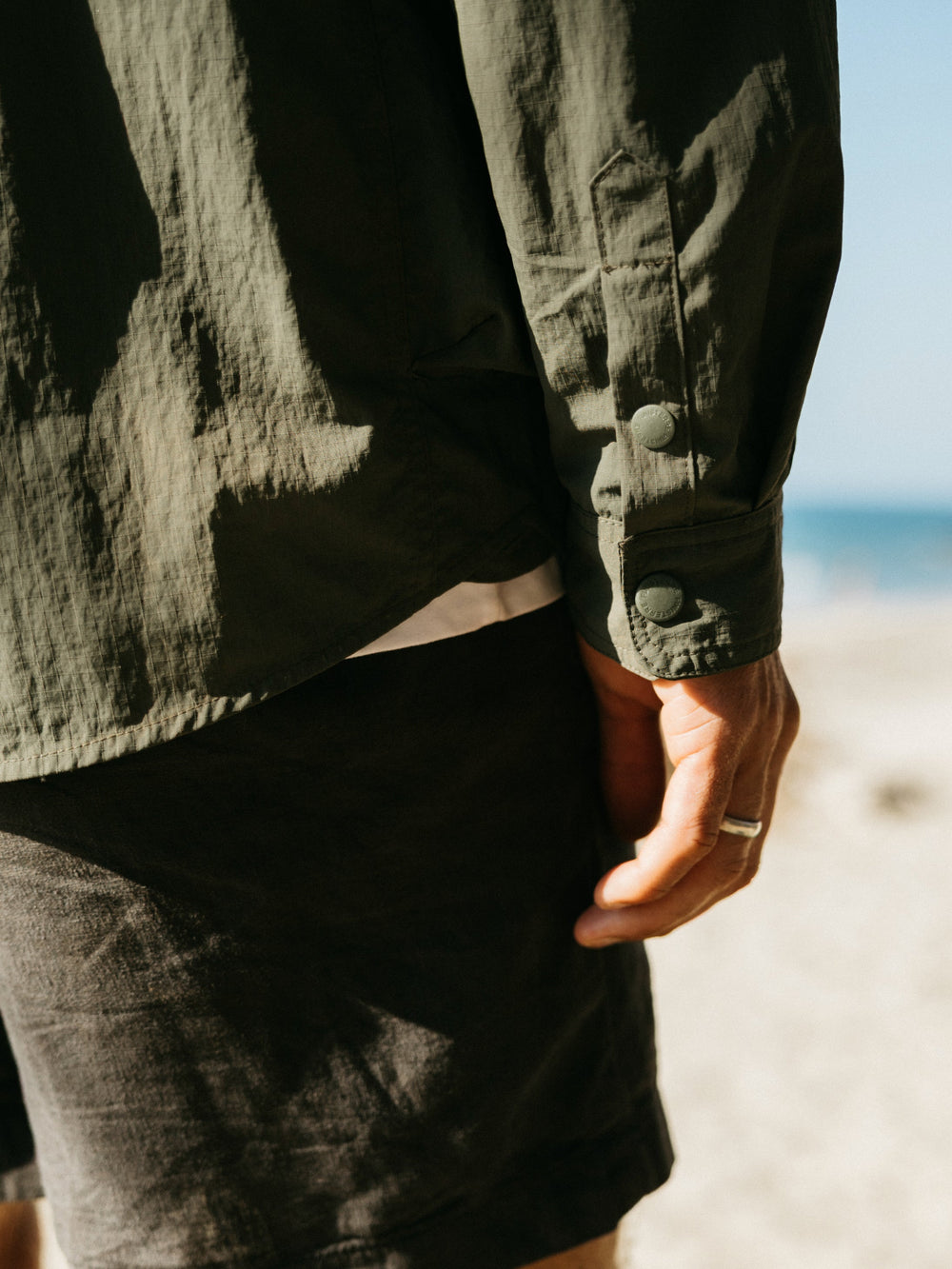Recycled Long Sleeve Shirt in Olive - Wander