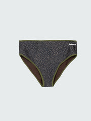 Recycled Bikini Pant in Brown Print - Ailla