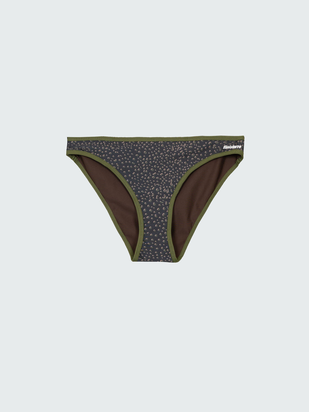 Recycled Bikini Pant in Brown Print - Ailla