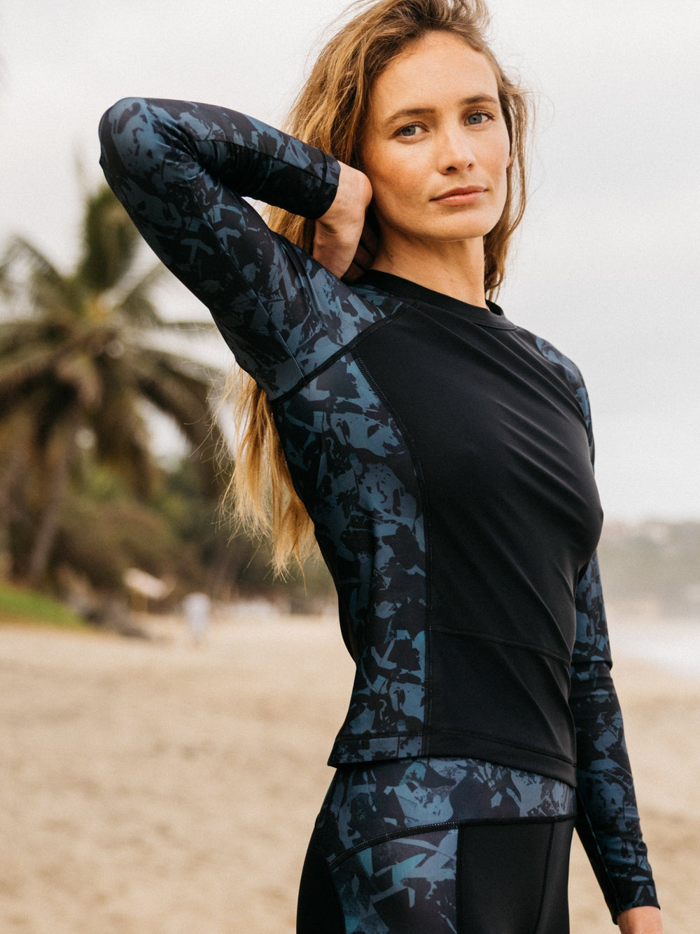 Aurora Long Sleeve Rash Vest (Fresh Tonal Print)