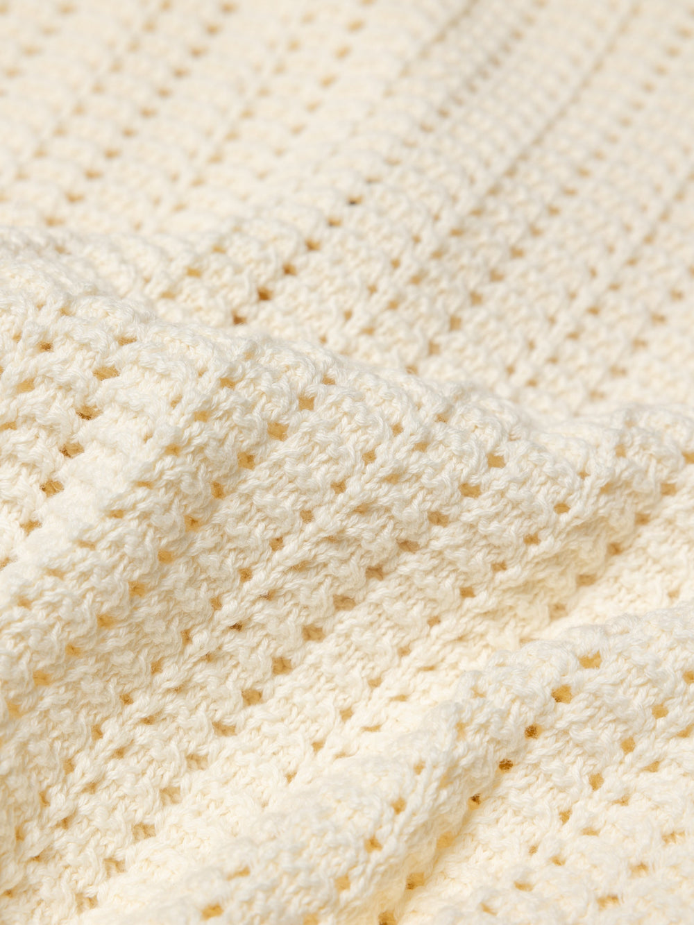 Organic Cotton Stitch Jumper in Ecru - Bracken