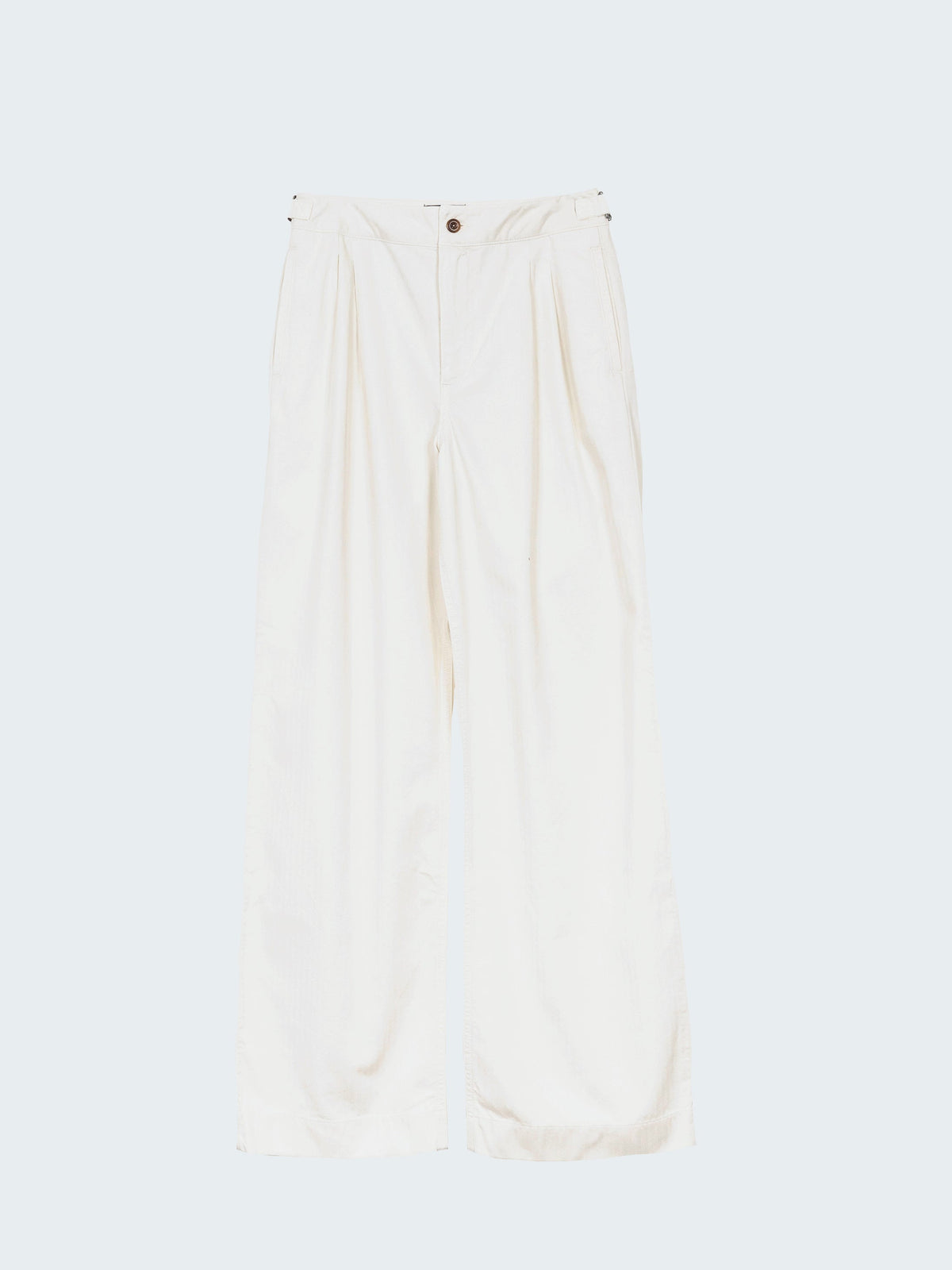Organic Cotton Workwear Trouser in Ecru - Croft