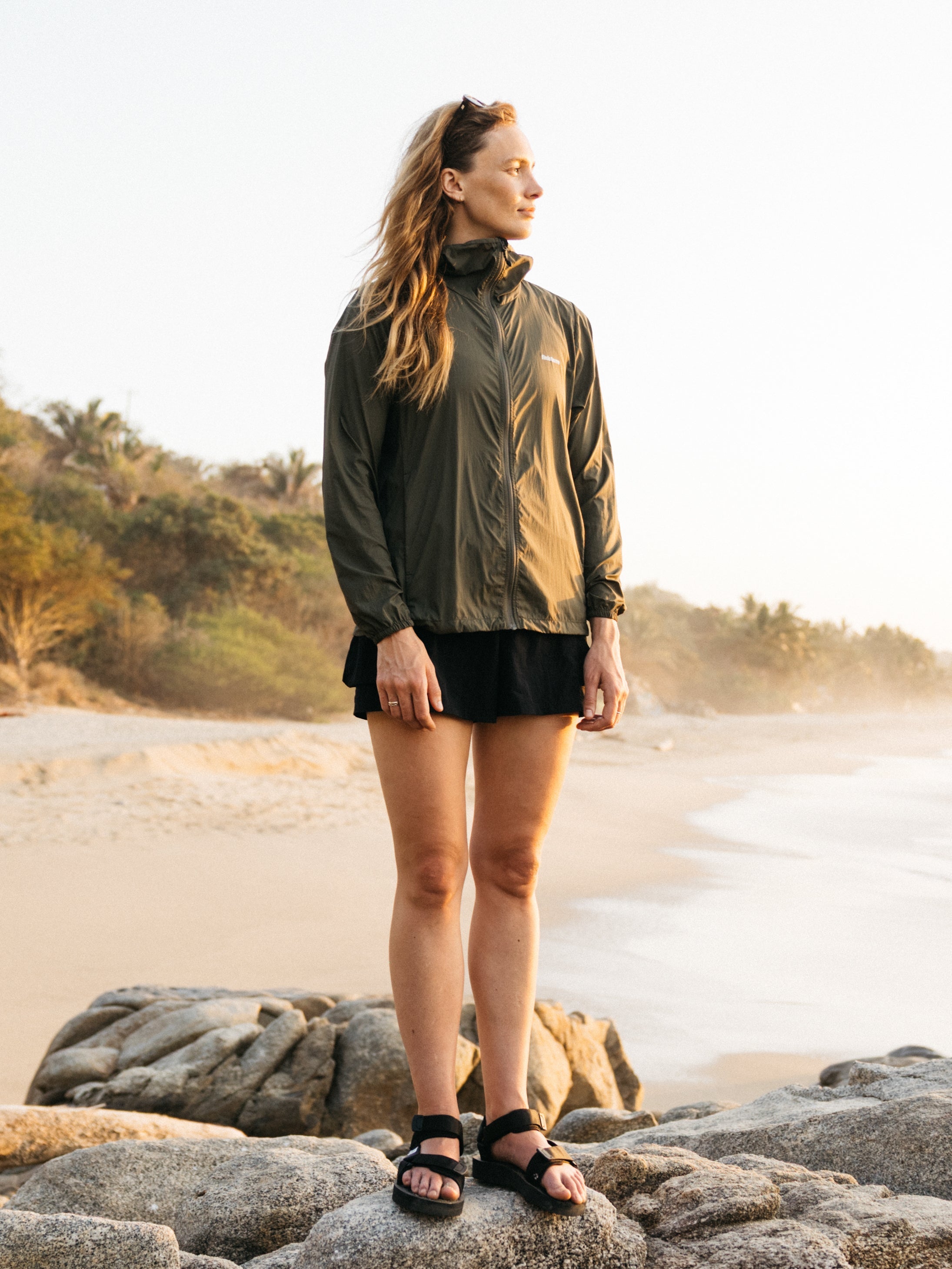 Recycled Windcheater Jacket in Olive - Forecast