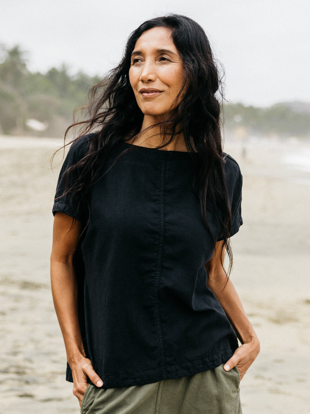 Hemp Top in Black - Morva