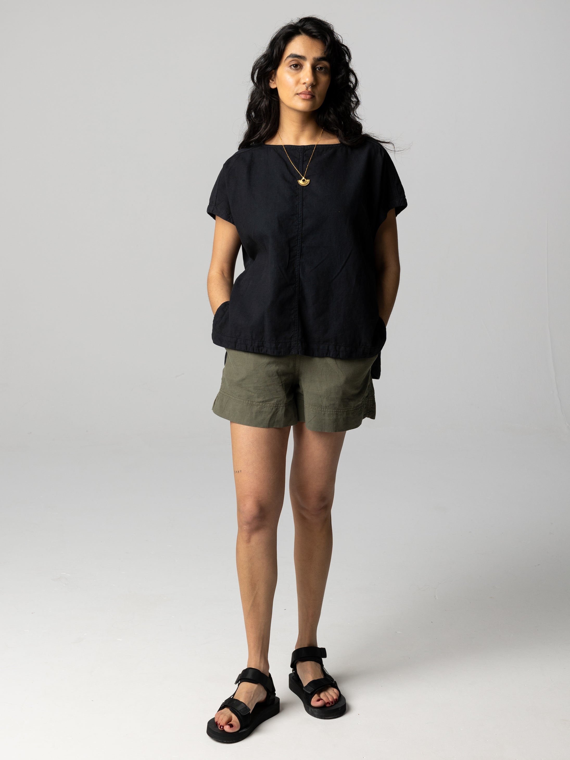 Hemp Top in Black - Morva