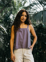 Hemp Cami Top in Purple - Morva