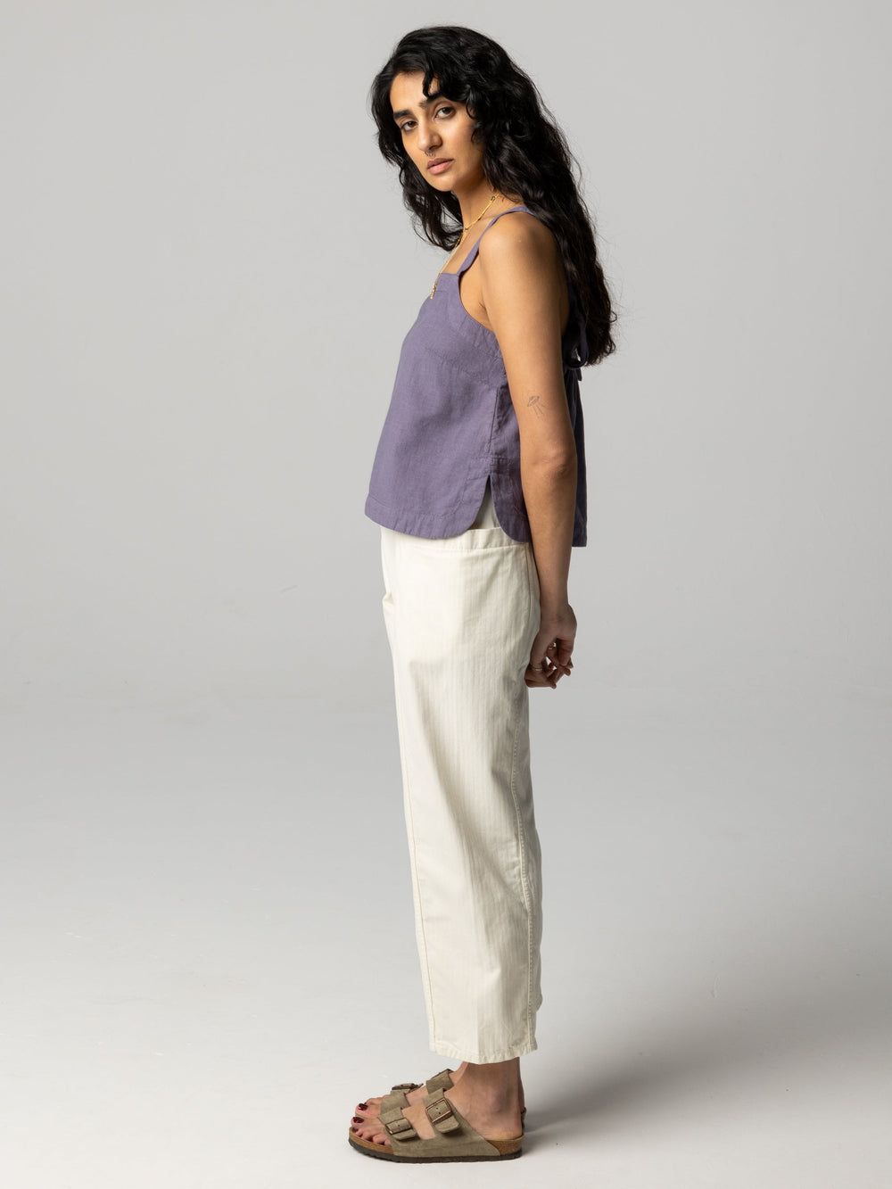 Hemp Cami Top in Purple - Morva