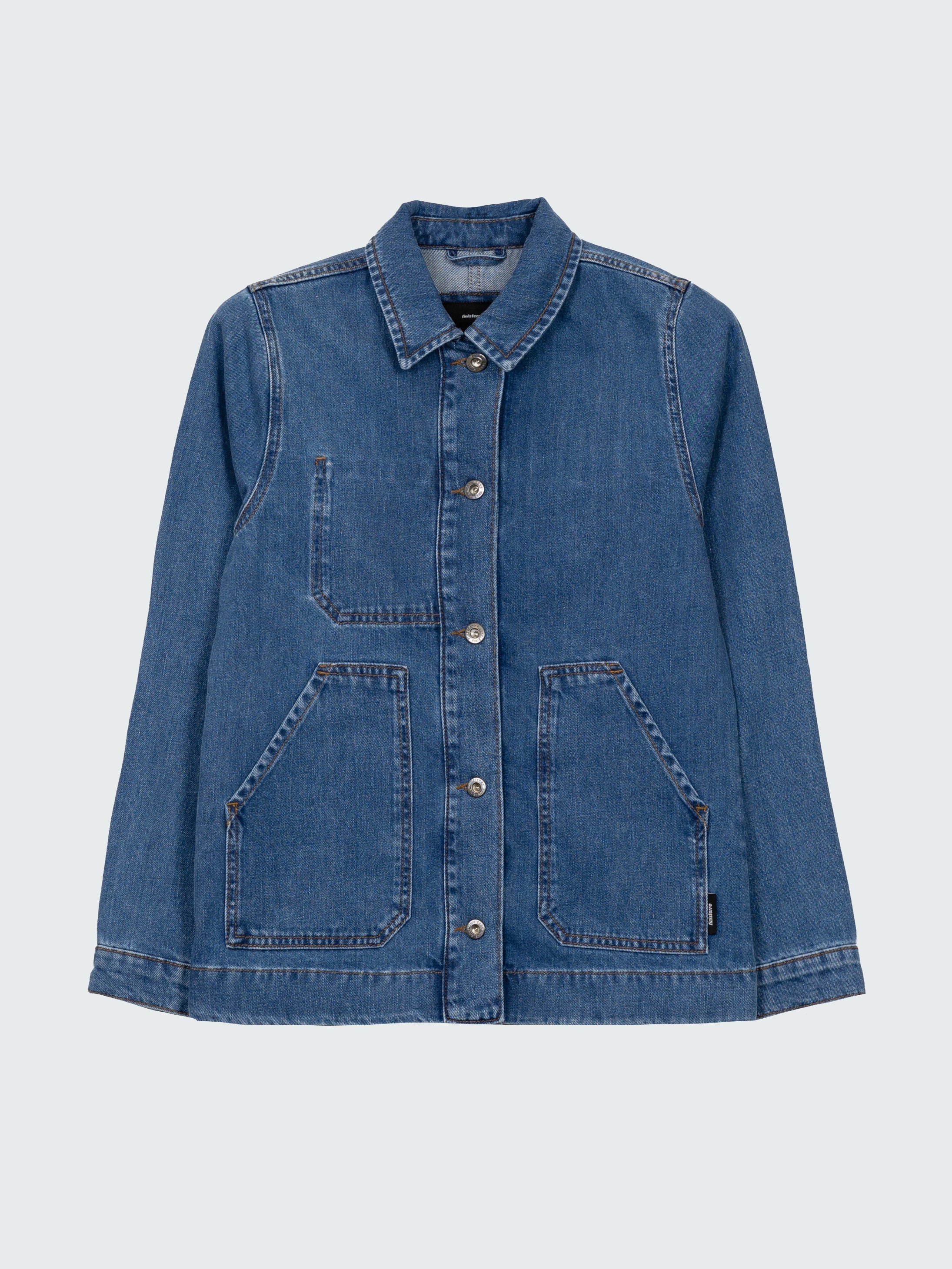 Yarrel Denim Chore Jacket in Washed Indigo