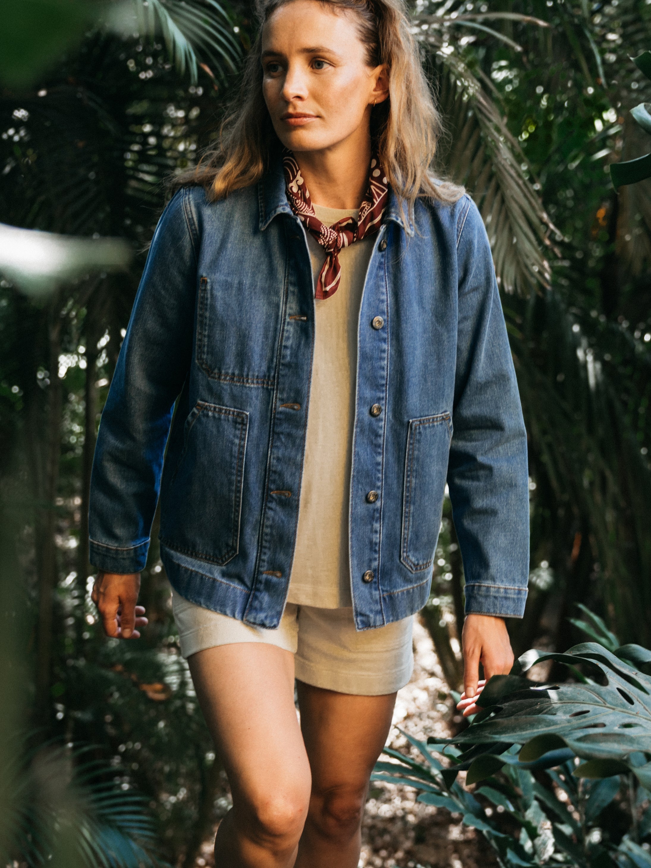 Yarrel Denim Chore Jacket in Washed Indigo