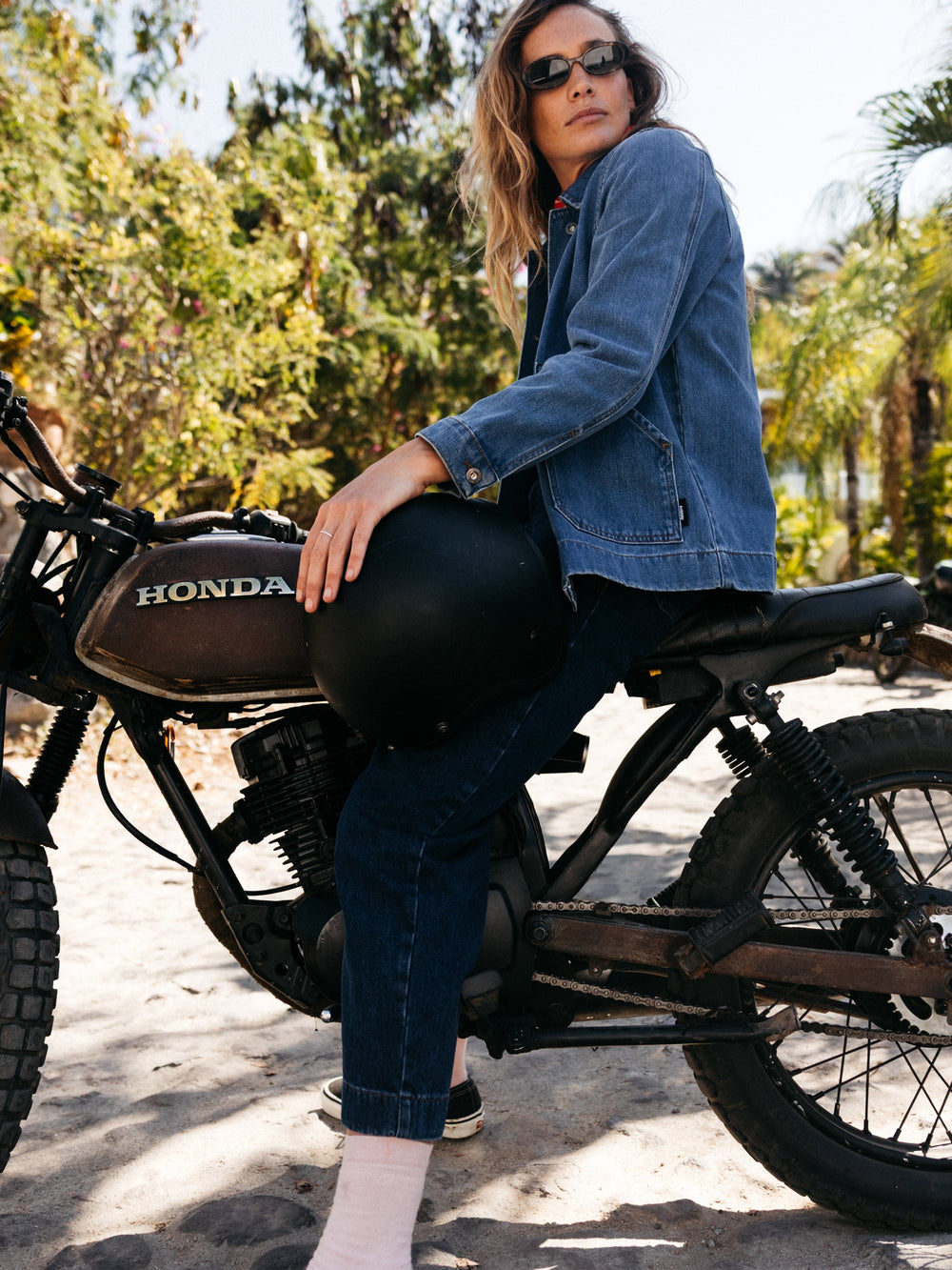 Yarrel Denim Chore Jacket in Washed Indigo