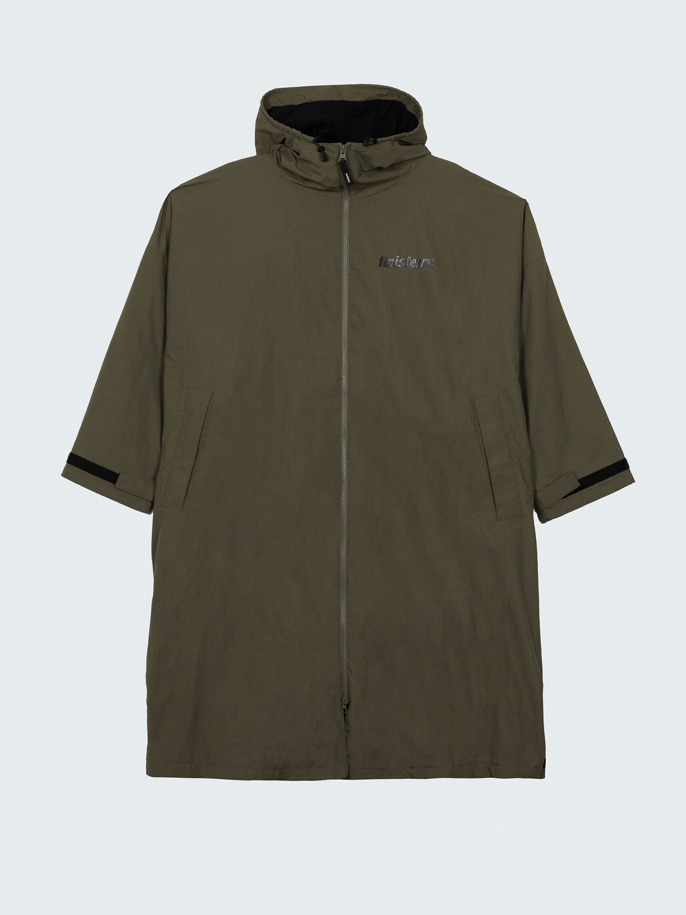 Tego Long Sleeve Robe in Olive/Black