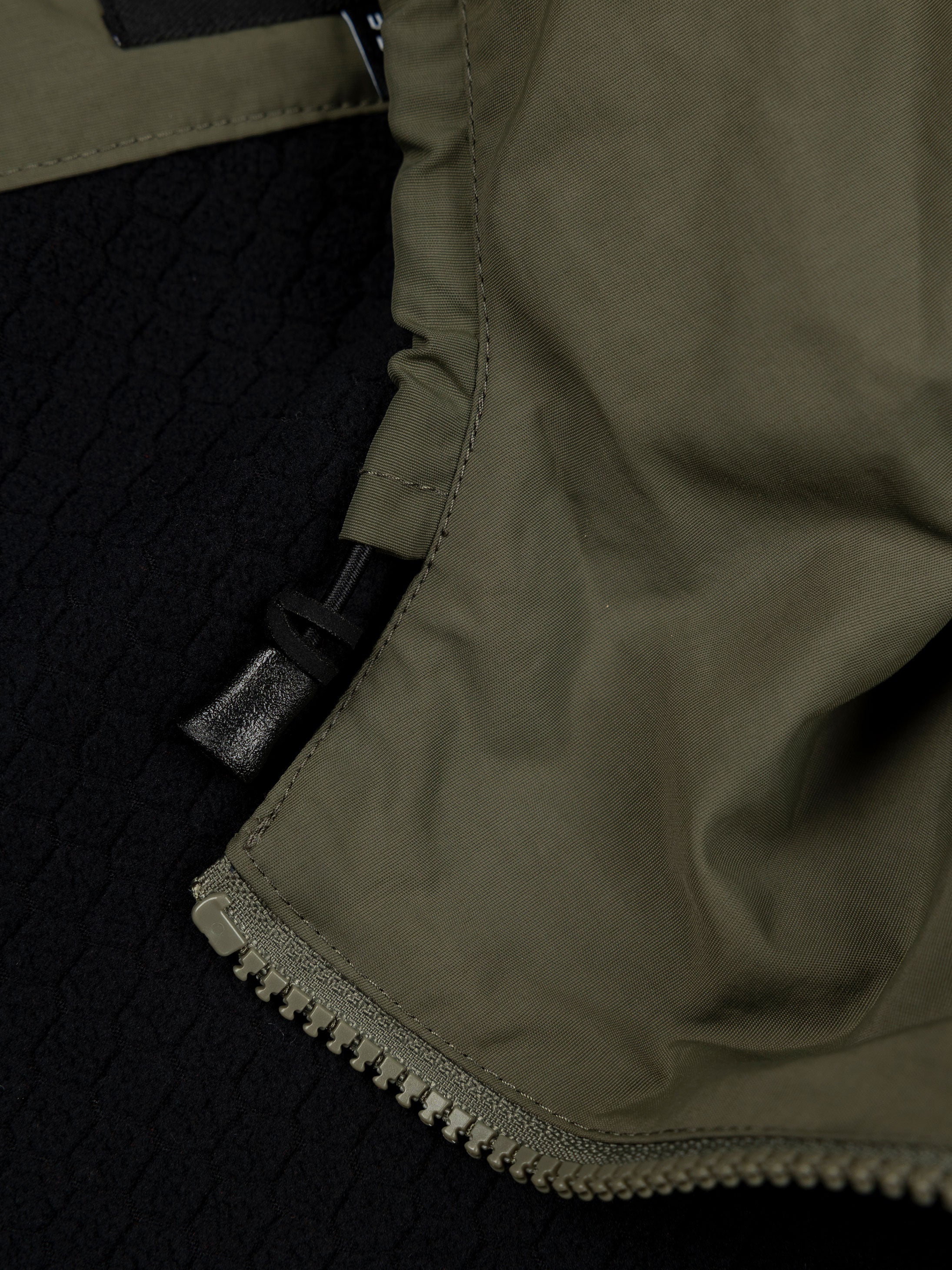 Tego Long Sleeve Robe in Olive/Black