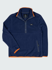 Recycled 1/4 Fleece in Deep Blue - Axiom