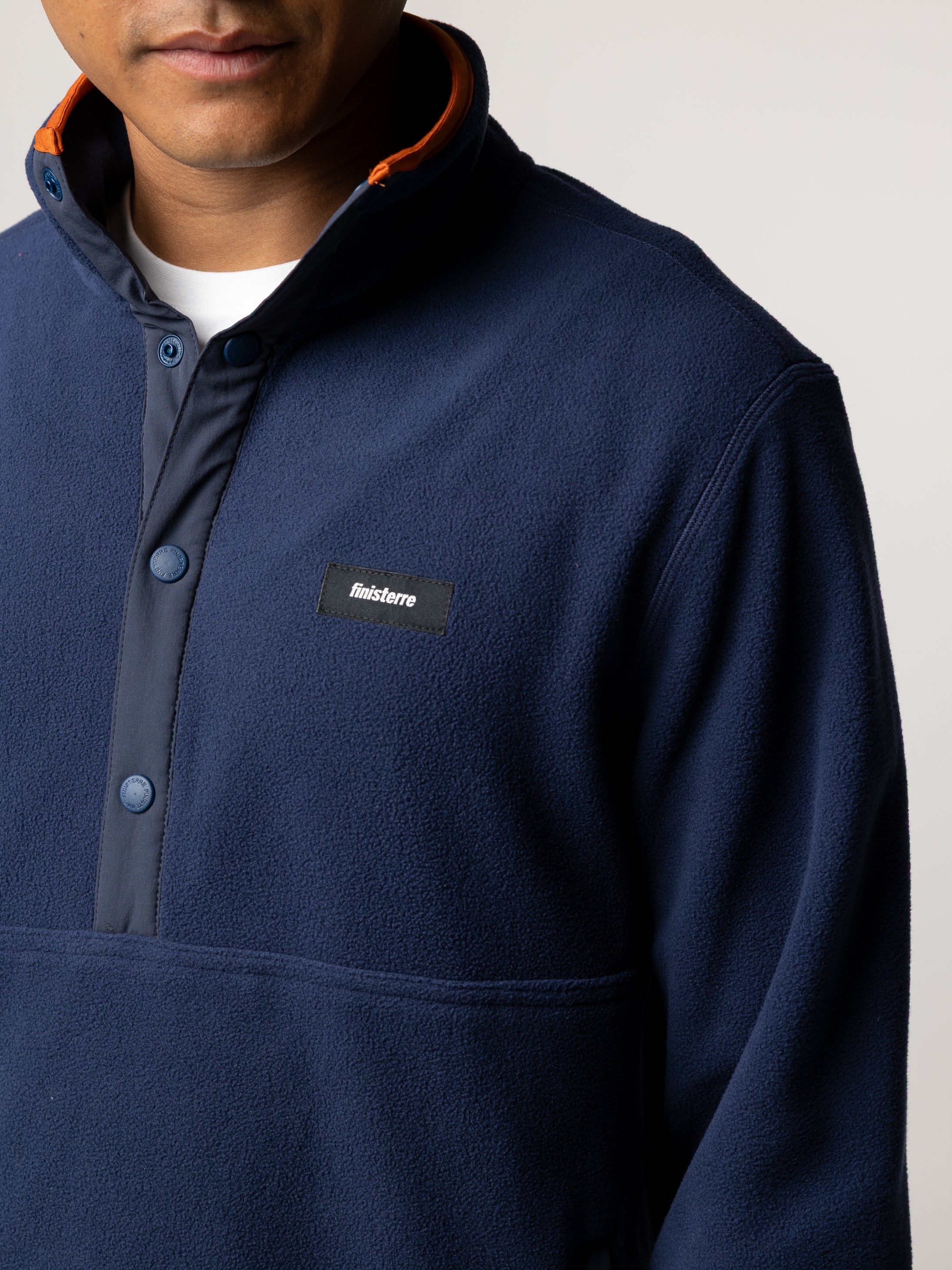 Recycled 1/4 Fleece in Deep Blue - Axiom