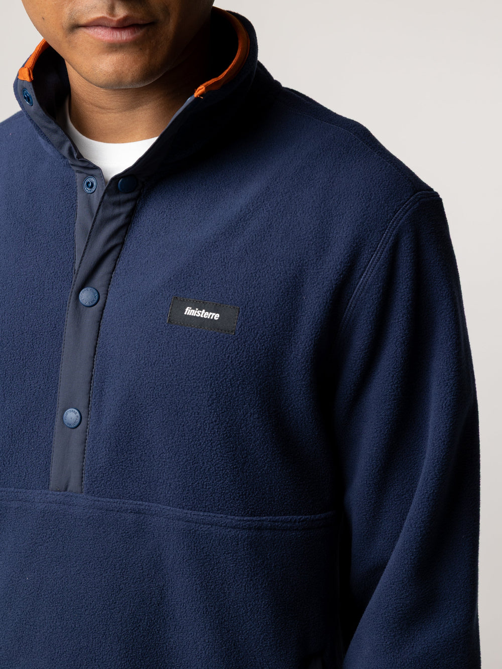 Recycled 1/4 Fleece in Deep Blue - Axiom