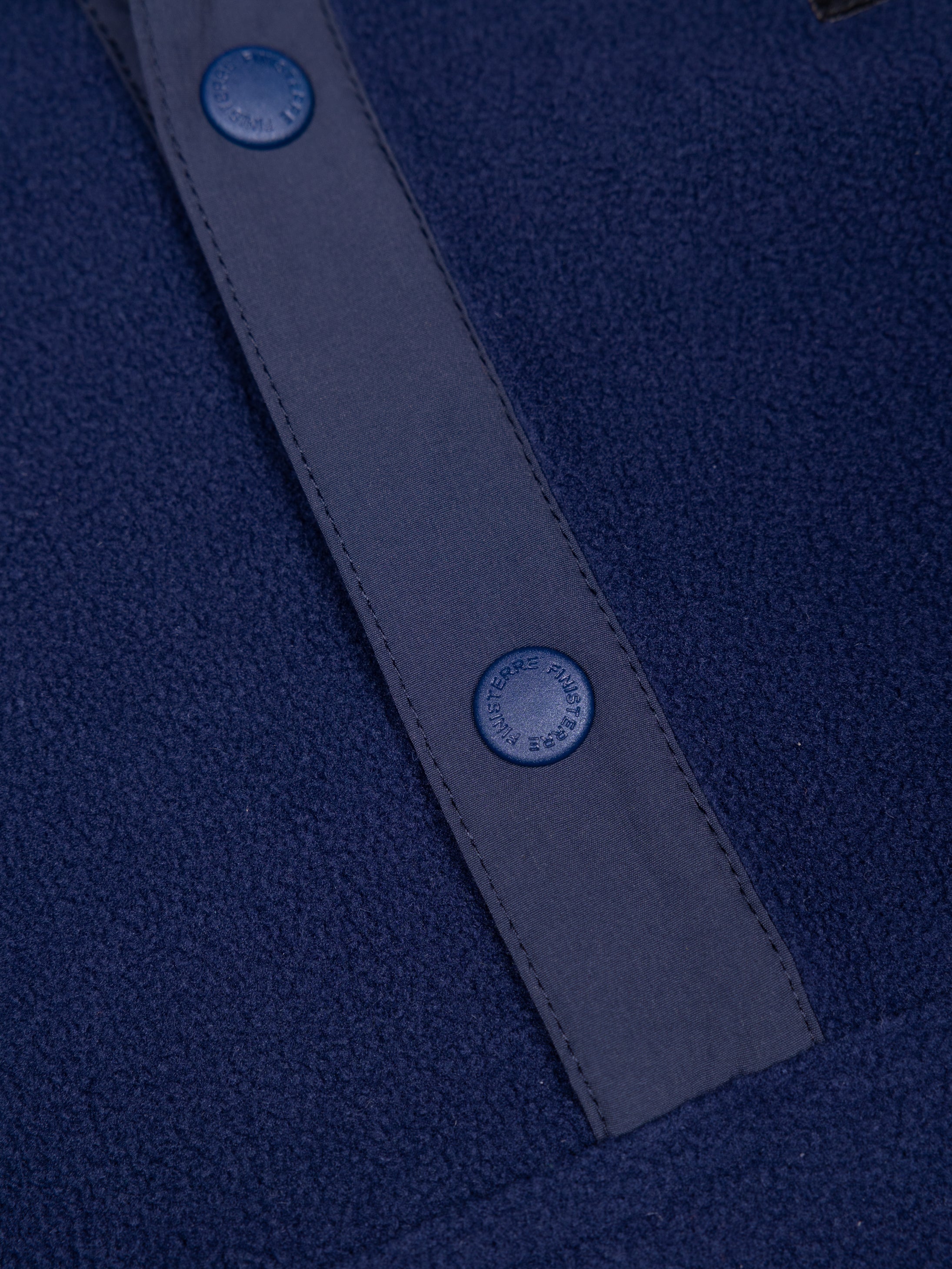 Recycled 1/4 Fleece in Deep Blue - Axiom