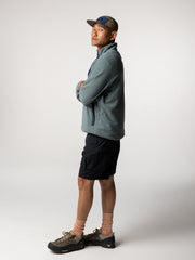 Recycled 1/4 Fleece in Deep Sea/Blue - Axiom