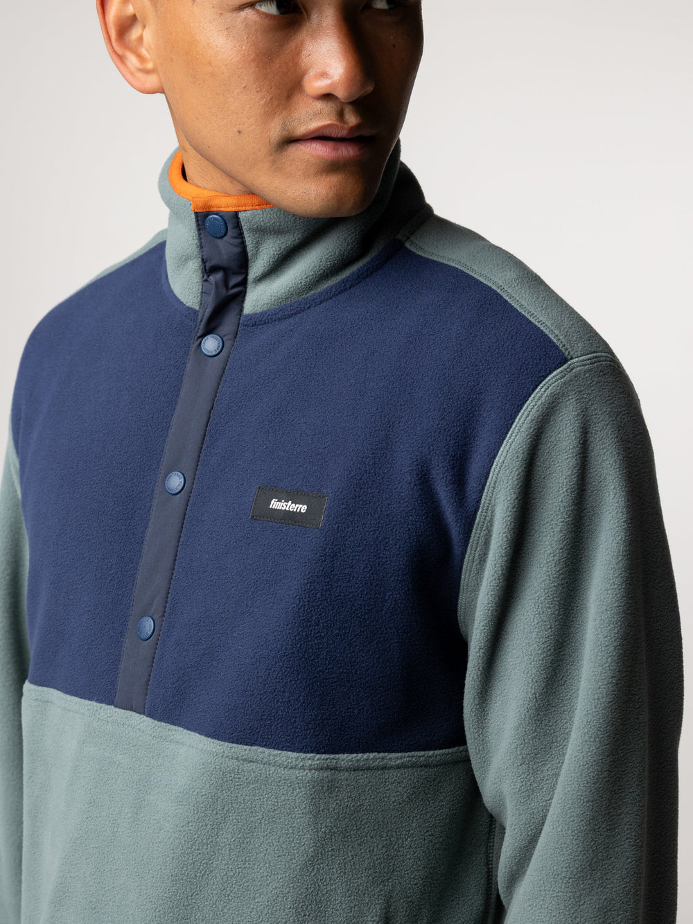 Recycled 1/4 Fleece in Deep Sea/Blue - Axiom
