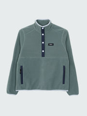 1/4 Snap Fleece in Oatmeal/Deep Blue - Axiom