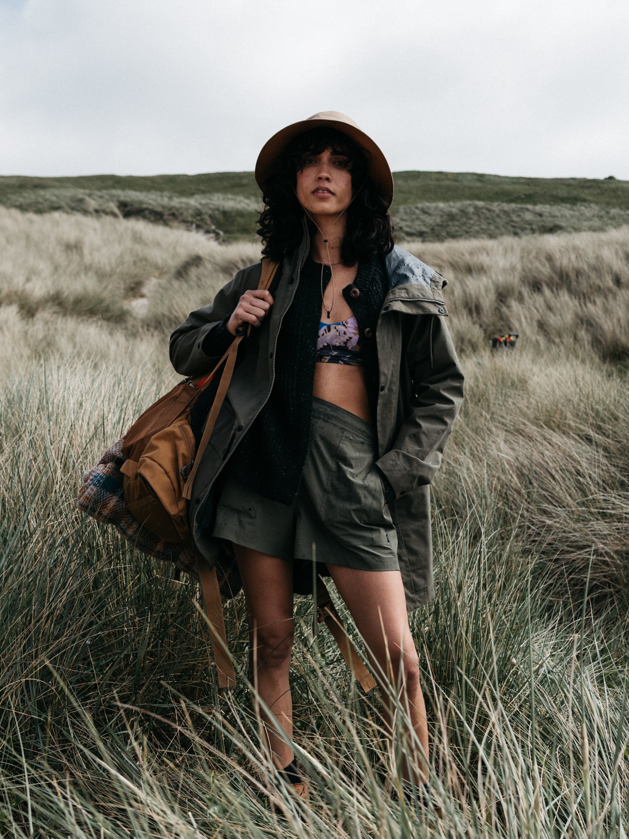 Organic Cotton Waterproof Jacket in Olive - Litus