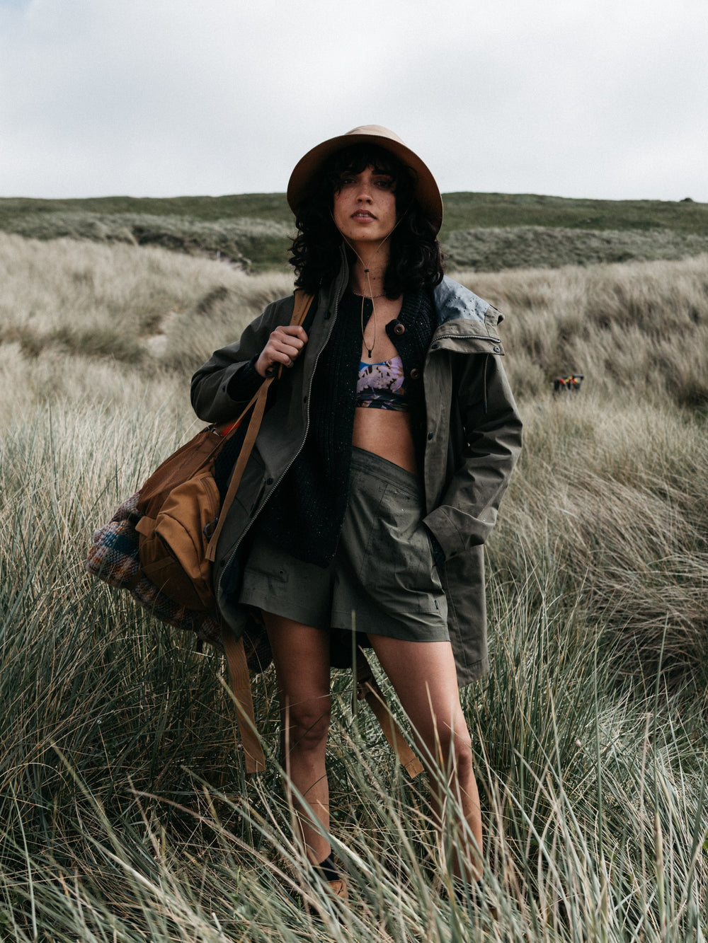 Organic Cotton Waterproof Jacket in Olive - Litus