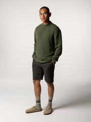 Wool Taran Jumper in Olive