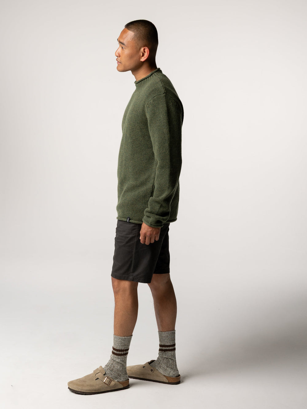Wool Taran Jumper in Olive