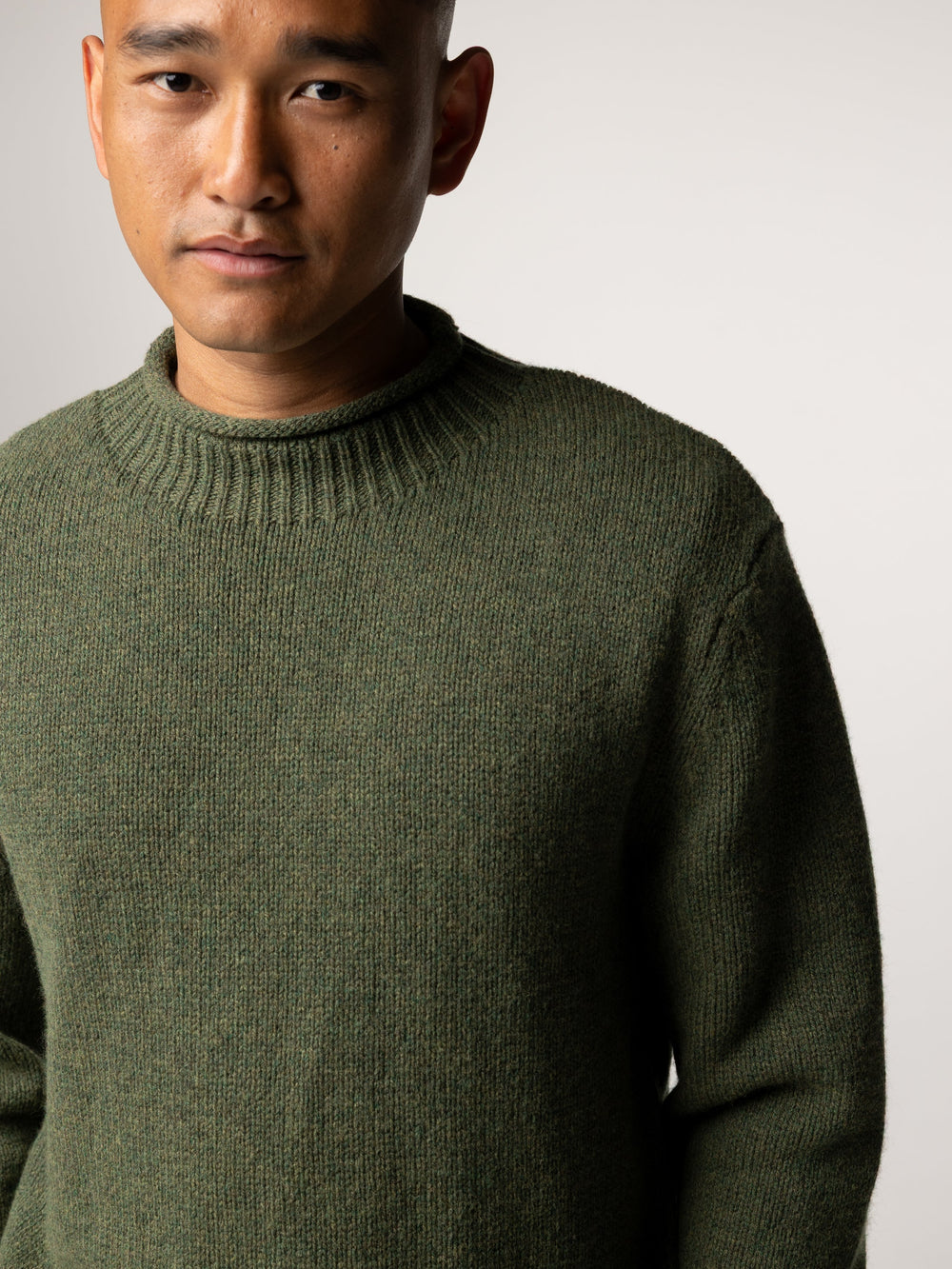 Wool Taran Jumper in Olive