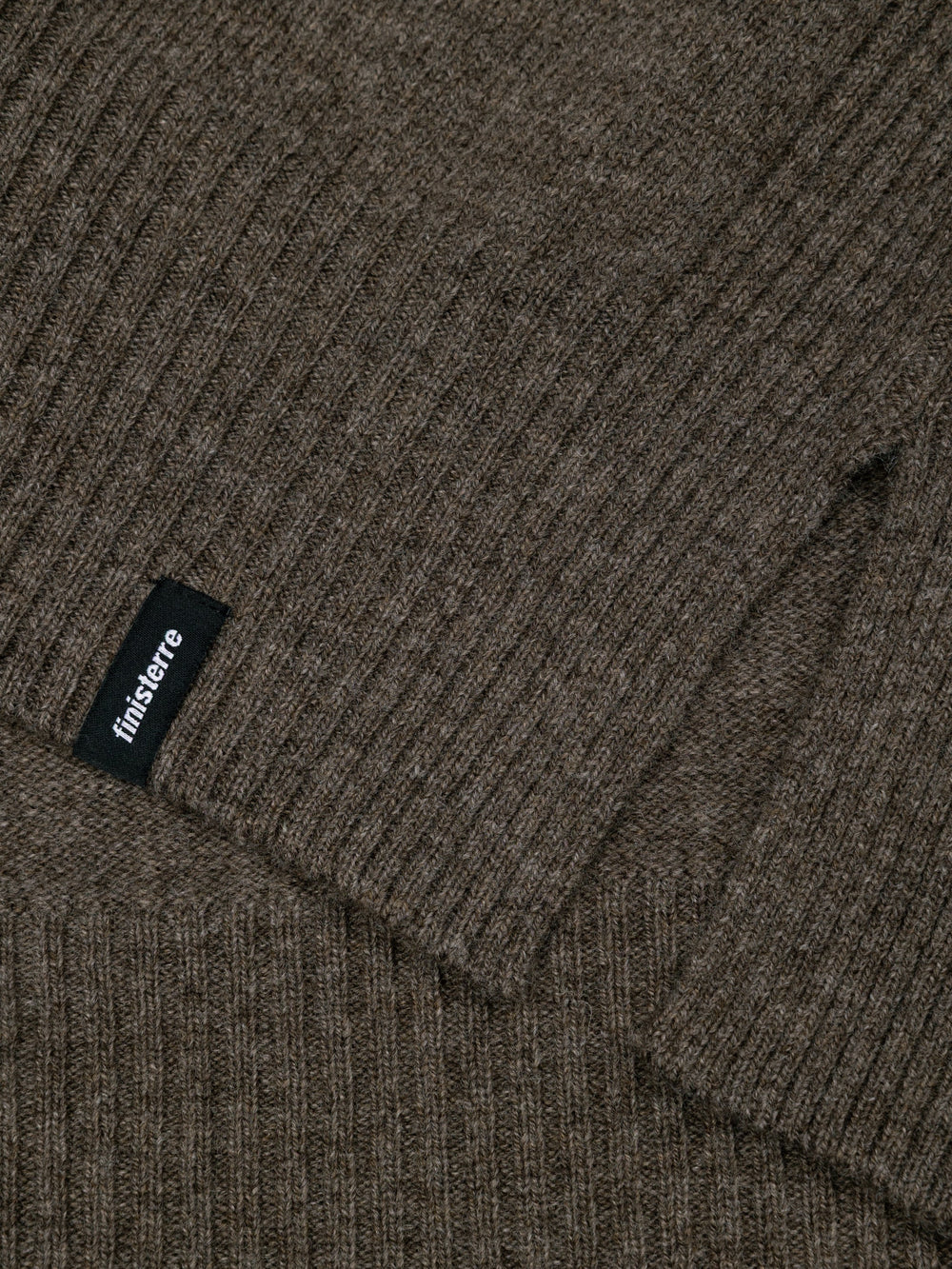 Wool Ribbed Knit Jumper in Brown - Cavan