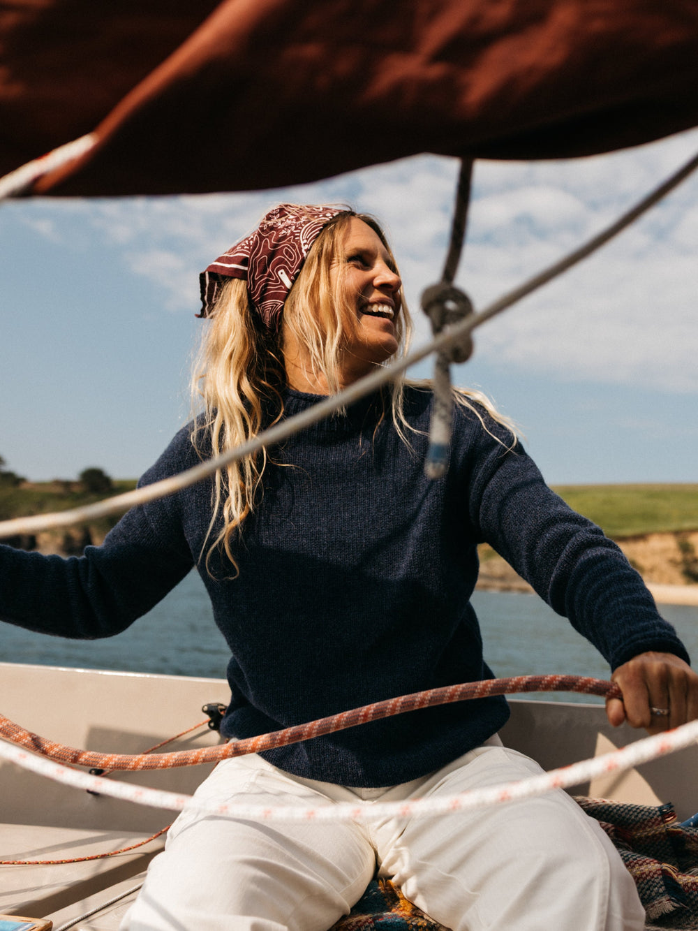 Wool Blend Jumper in Deep Blue - Taran