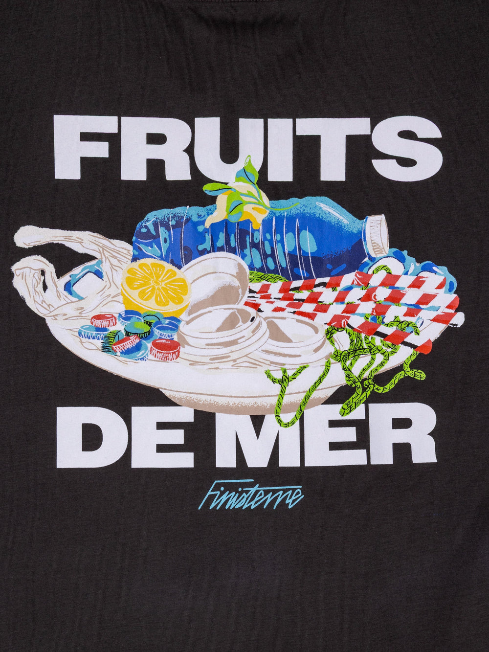 Organic Cotton T-Shirt in Raven - Fruits De Mer
