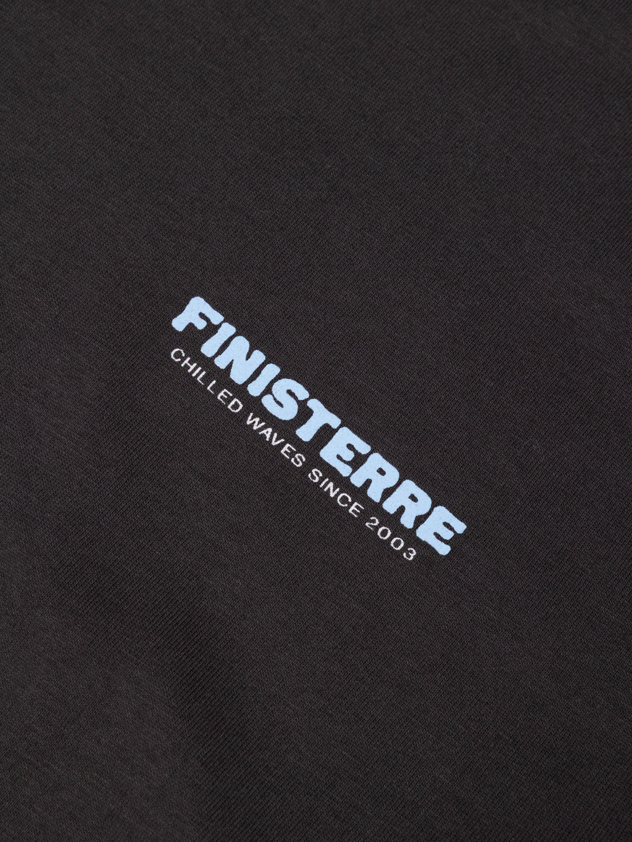 Organic Cotton Long Sleeve T-Shirt in Raven - Heat Wavy