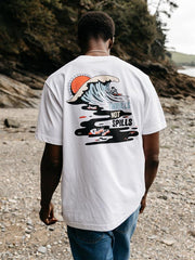 Organic Cotton T-Shirt in White - Thrills Not Spills