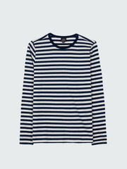 Eldon Long Sleeve T-Shirt in Blue/White