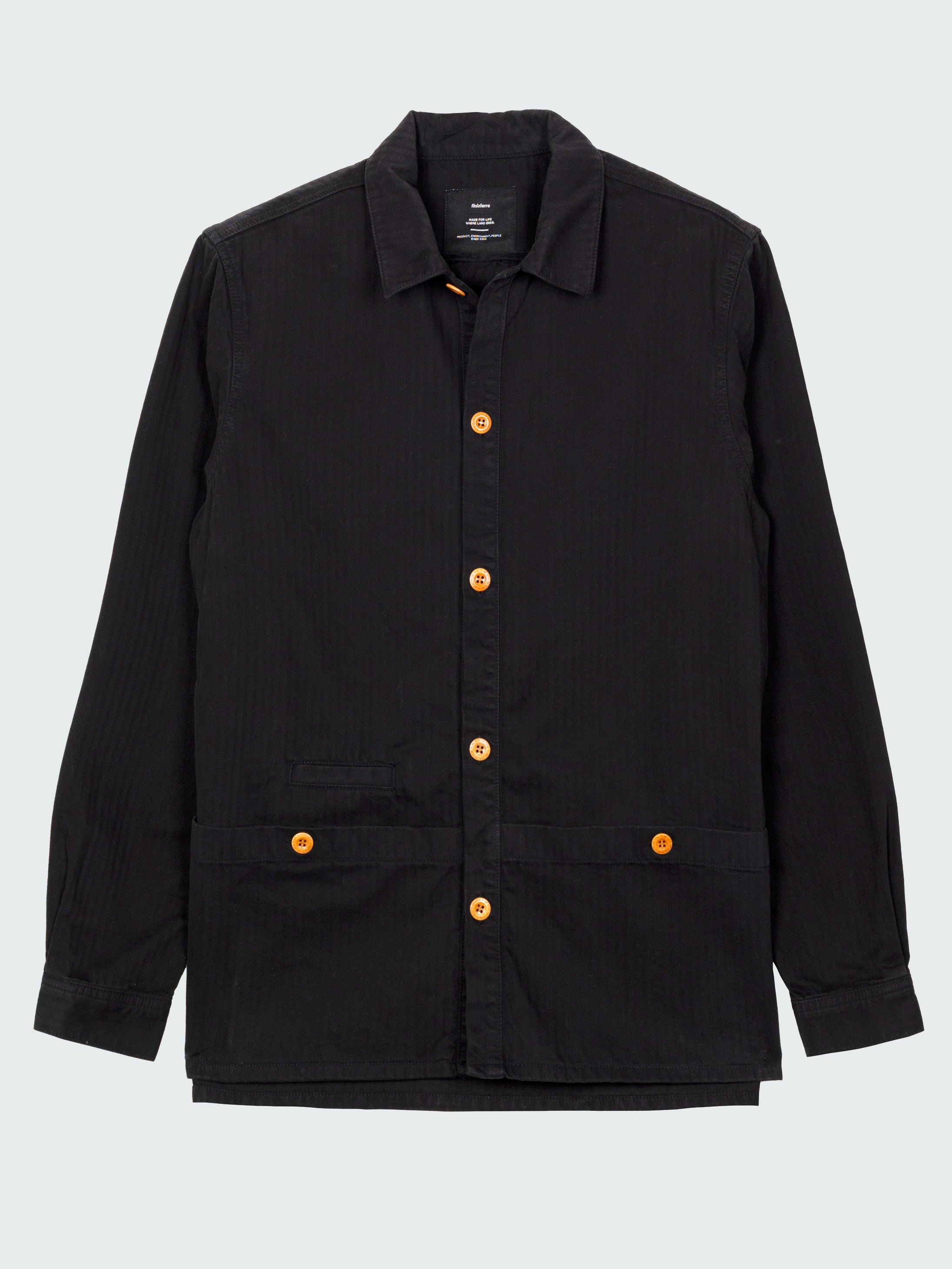 Organic Cotton Shirt in Black - Tonkin
