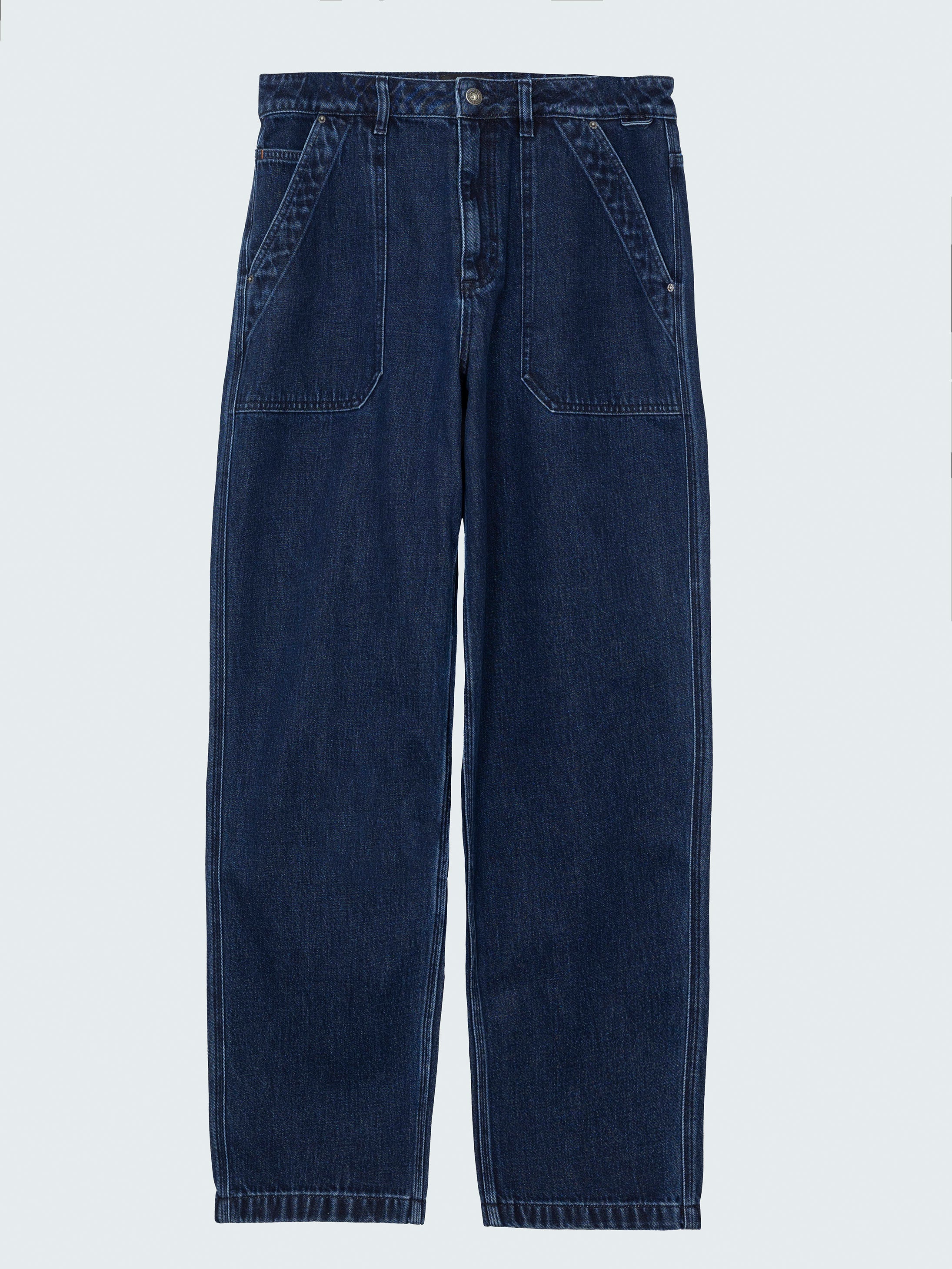 Denim Basset Utility Trouser in Dark Indigo