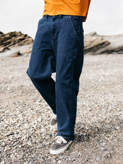 Denim Basset Utility Trouser in Dark Indigo
