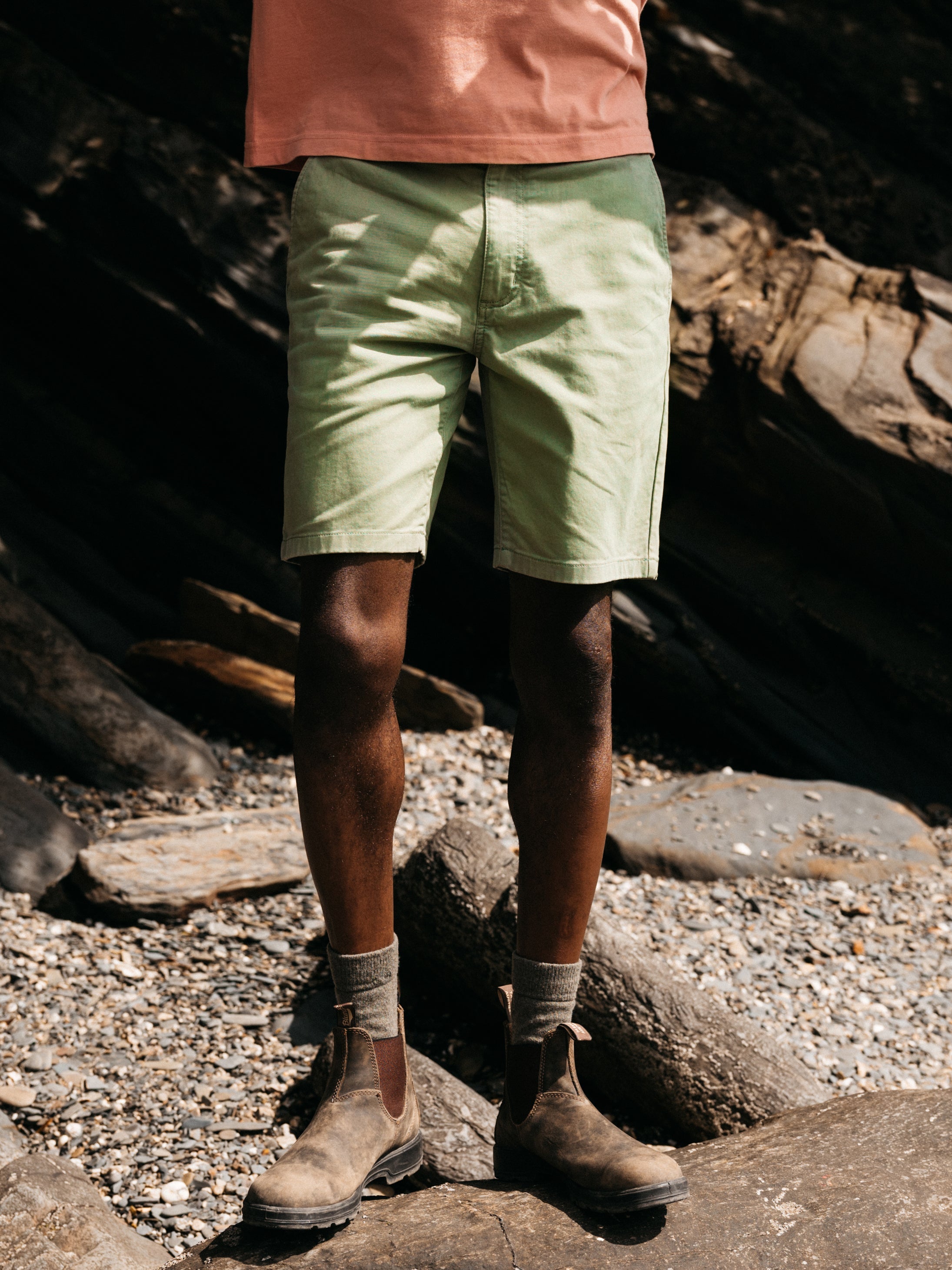 Organic Cotton Shorts in Bayleaf - Rincon